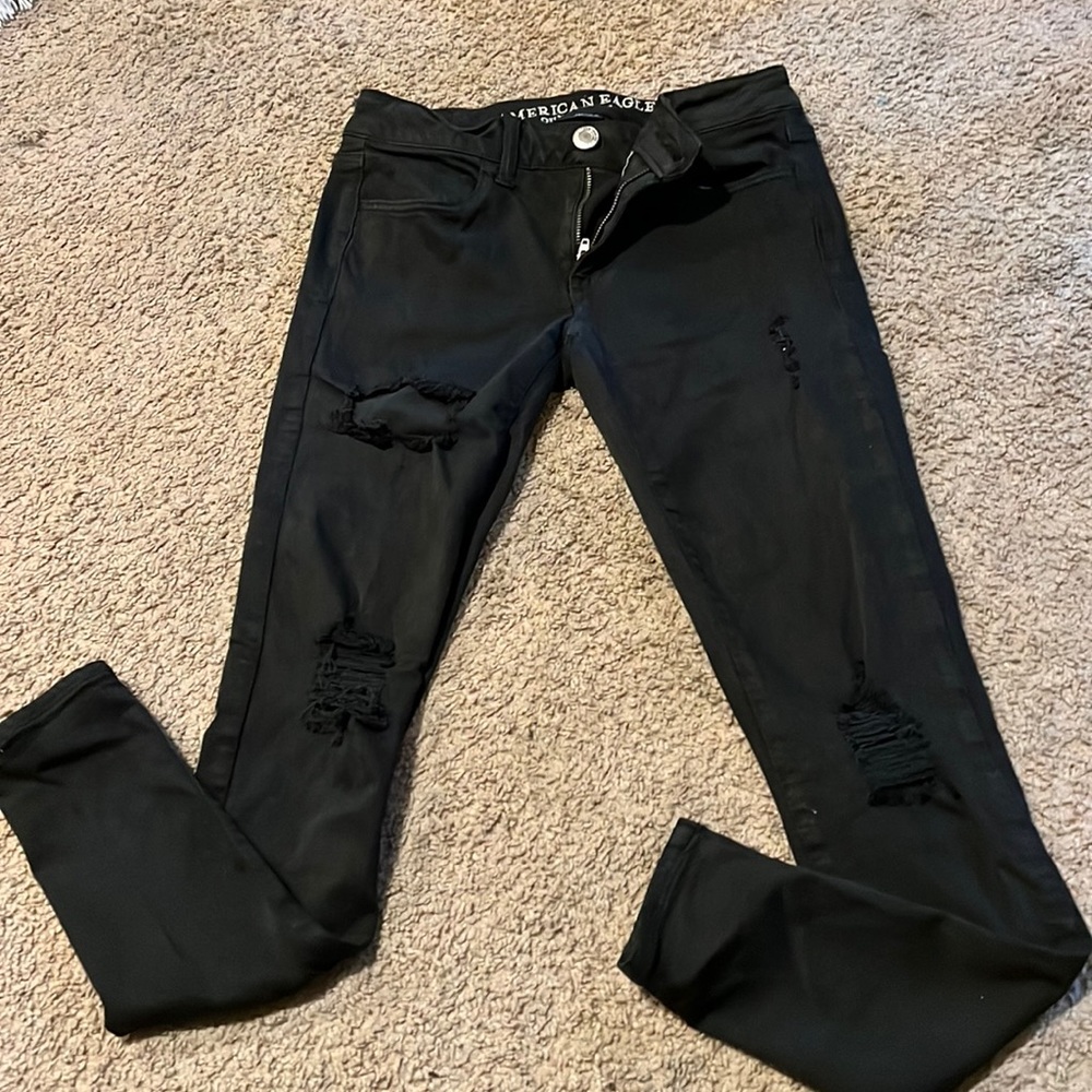 Black American eagle skinny jeans